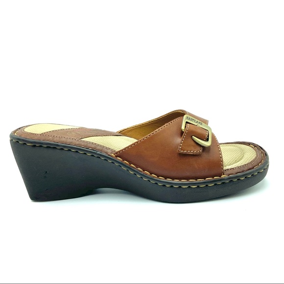 Eastland Shoes - Eastland Women’s Brown Leather Sandals, Size 9 M